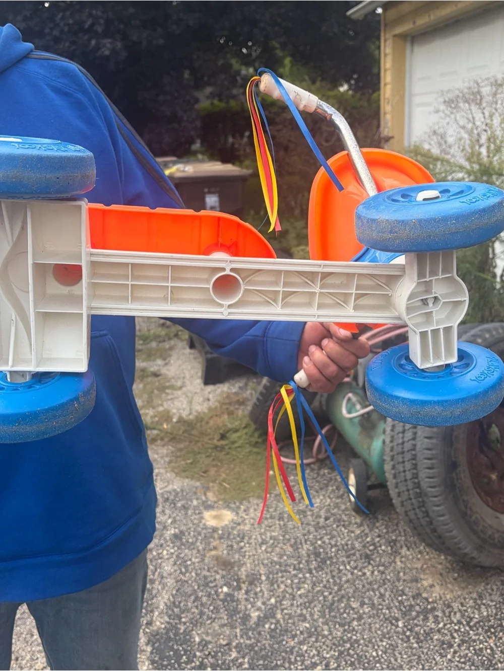 Bright Orange and Blue Kids Ride-On Trike
